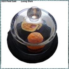 优质供应板岩石板餐盘带玻璃罩