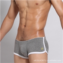 时尚绣花金蝉爆款性感男式内裤浅麻灰SEOBEAN希宾男士内裤批发