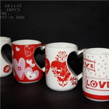 艾米陶瓷厂价直销情侣杯礼品杯有盖杯随手杯广告杯促销杯