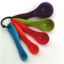 厂家批发烘焙必备出口品质精美彩色5件套量勺