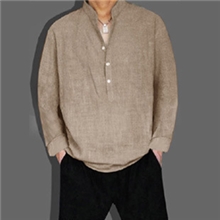 130-154胸围13潮特大码男装加肥加大T恤亚麻短袖男胖人中式立V领