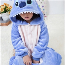 批零爱情公寓儿童卡通法兰绒连体史迪奇粉猪皮卡丘愤怒小鸟长颈鹿