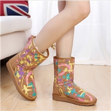 新款冬季清仓雪地靴批发靴子雪地棉靴子女靴冬季真皮厂家一件代发