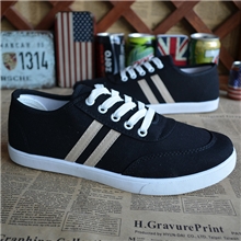 秋季新品休闲板鞋经典两条杠帆布鞋休闲鞋厂家直批热卖