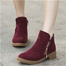 2013马丁靴欧美春秋帅气机车靴方跟英伦短靴平底黑色单靴027