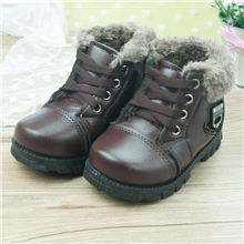 冬季新款韩版帅气男生童鞋宝宝鞋棉鞋保暖鞋皮鞋软底防滑批发