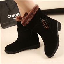 2013冬季新款时尚毛边金属修饰中帮女式雪地靴经典时尚女靴批发