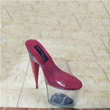 全透明水晶底凉鞋超高细跟17cm婚鞋时尚新款明星演出走秀展示女鞋