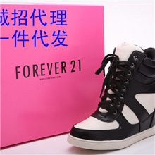 2013新款美国大牌原单系带拼色内增高高帮鞋大码鞋