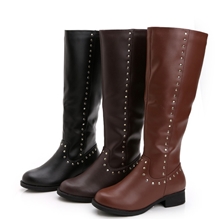 一件代发内里加绒保暖低跟长筒靴/雪地靴/女靴/时尚女鞋代理