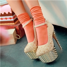 2013时尚超高跟防水台加铆钉设计水钻夜店女王系列女单鞋