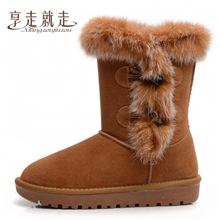 经典爆款舒适保暖松紧防滑低价厂家直销真皮雪地靴ugg6016