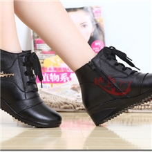 9.4备货节13年秋冬新款加厚保暖真皮妈妈鞋时尚休闲中年坡跟女鞋