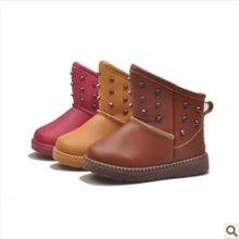 2013回力童鞋男女童雪地靴秋冬鞋款儿童雪地靴铆钉时尚棉鞋1057