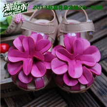 天使宝贝2013女童韩版花朵凉鞋26-30
