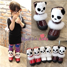 高端兔毛毛绒小熊加厚雪地靴21-36码