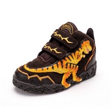 DINOSOLES恐龙童鞋运动鞋秋冬款加绒男童牛皮闪灯立体休闲鞋0179