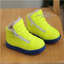 特价2013冬款儿童鞋批发韩版潮男女童时尚撞色加厚高帮小童棉鞋