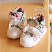 2013秋新款韩版男女童中帮花朵个性帆布鞋儿童布鞋球鞋批发