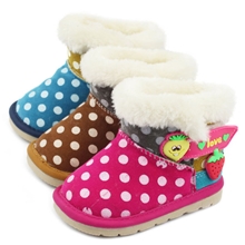 小蜻蜓童鞋批发草莓雪地靴【XD109】品牌儿童鞋婴儿靴潮靴14-18