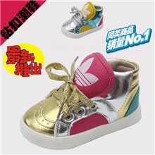 品牌韩国版绝对畅销金银潮流小靴子外贸童单鞋批发10018