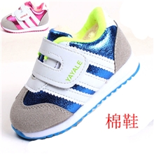 童鞋批发宝宝加厚软底运动棉鞋冬男女宝宝学步磨砂皮韩版22-26