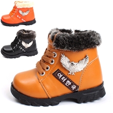 童鞋批发冬季软底儿童棉鞋男女童防滑皮棉靴21-25