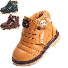 冬季新款小宝宝魔术贴儿童棉鞋男女童皮皮棉靴童鞋批发21-25