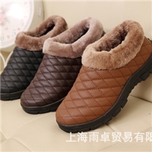 厂家直销正品老北京布鞋加厚保暖防滑底男棉鞋一脚蹬中老年棉鞋