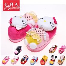 2013年最新款棉拖鞋批发卡通立体背带裙全包棉鞋时尚保暖厂家直