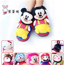 一件代发2013新款超萌可爱卡通全包跟保暖立体棉鞋卡通棉拖鞋批发