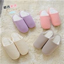 菱形格冬季保暖棉拖鞋家居拖鞋地板拖鞋室内拖鞋情侣棉拖批发