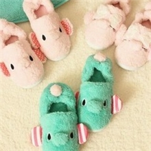 萌~新款忧伤马戏团|小象家居拖鞋|情侣款小象棉拖鞋|包跟|可外穿