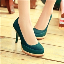 春日多彩拼接浅口女鞋进口头层牛皮内防水台真皮高跟鞋新款单鞋
