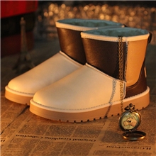 2013秋冬新款雪地靴保暖棉鞋拼接撞色雪地靴冬季必备