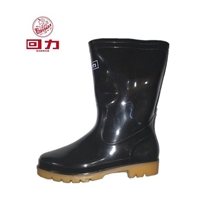正宗上海回力男式中筒雨鞋pvc雨鞋牛筋底防滑雨鞋加厚雨鞋