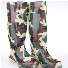 陶塑迷彩长筒雨靴，膝盖下方，耐磨防滑，雨鞋，水鞋