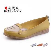 新款平底尖头舒适防滑透气妈妈护士女平底单鞋新款护士鞋