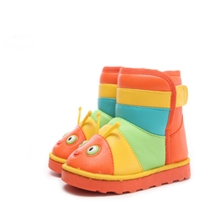 2013秋冬新款女童雪地靴毛毛虫加厚加绒小童棉鞋保暖童鞋批发