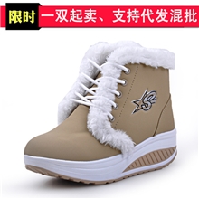 2013冬季女摇摇鞋保暖鞋雪地鞋增高厚底运动鞋棉鞋短靴坡跟低帮