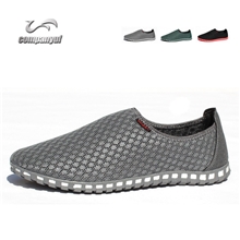 直销男式运动休闲鞋一脚蹬懒人鞋韩版板鞋轻便透气网布男鞋子3015