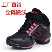 批发秋冬网布高帮舞蹈鞋女式新款增高柔软透气舒适跳舞鞋现代舞鞋