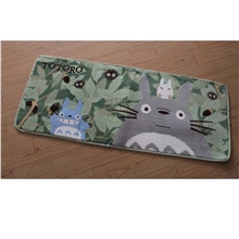 出口日本宫崎骏龙猫TOTORO超细珊瑚绒地垫地毯床前垫50*120