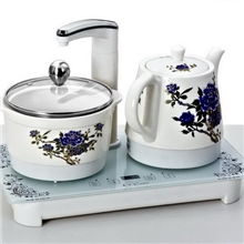 变色陶瓷电热水壶套装带消毒罐精美简易茶具礼品