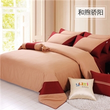 100%全棉活性斜纹印花四件套纯棉床上用品多件套简约时尚