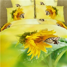 全棉定位活性3D油画四件套纯棉活性印花四件套水星品质外贸花型