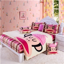 床上用品批发纯棉活性定位卡通猴四件套厂家四件套罗莱品质