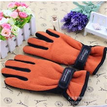 女士保暖加绒手套骑车防风运动手套摇粒绒手套秋冬季手套