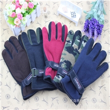 男士保暖手套骑车防风运动手套摇粒绒手套秋冬季手套