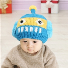 引玉秋冬季新款童帽尚选机器人儿童冬帽保温帽套头造型帽韩版